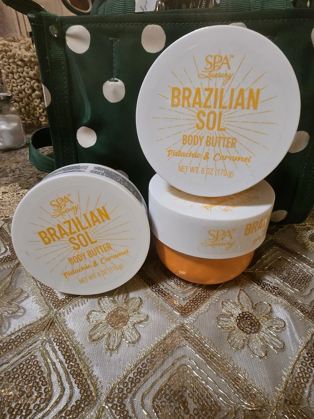 Pistachio & Caramel Body Butter - White and Orange
